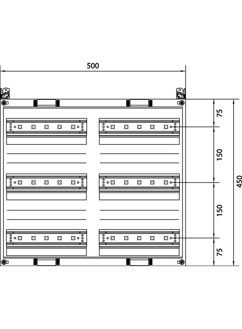 univers N HC 450x500mm zestaw do zabudowy aparatury modułowej 6x12 M UC32MG HAGER