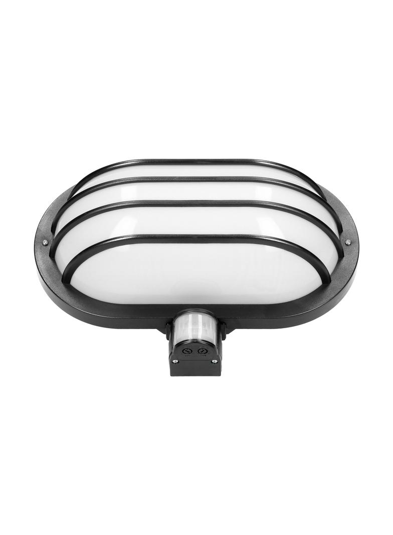 LASO oprawa ogrodowa z czujnikiem ruchu 180st 1x60W E27 IP44 plastik czarna LF-2/B ORNO