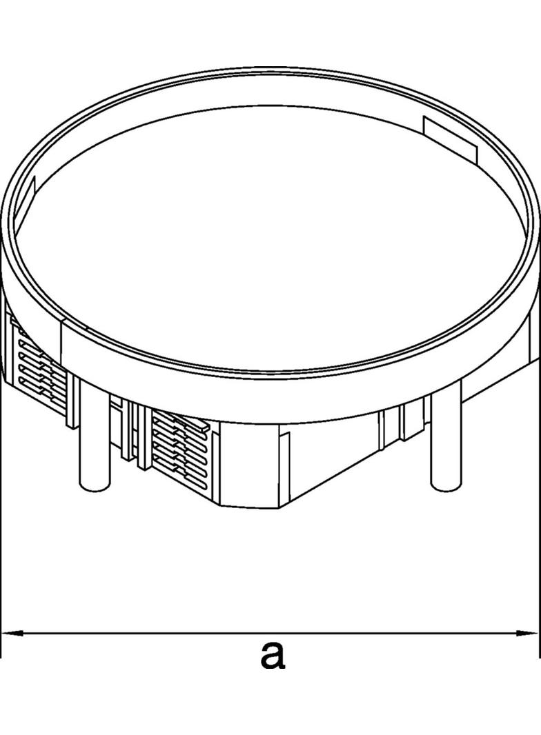 tehalit.VE-EE Pokrywa pełna IP54 5kN EKR06 fi215 25mm stal nierdzewna