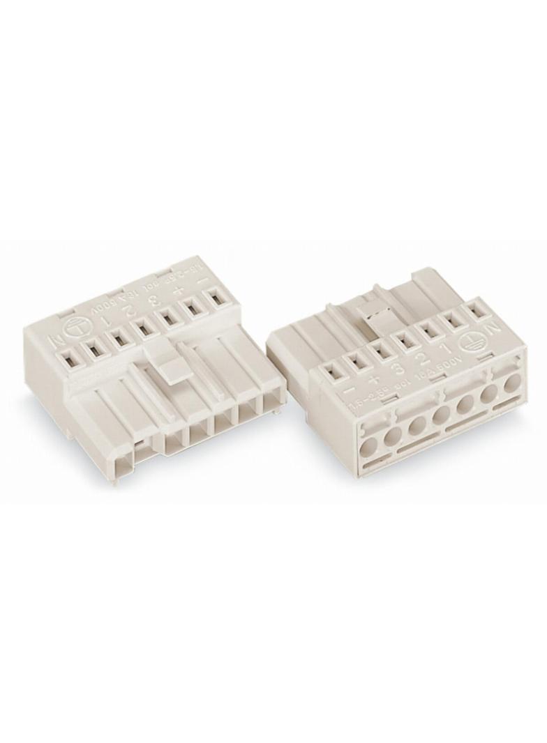 gniazdo 4-biegunowe szare