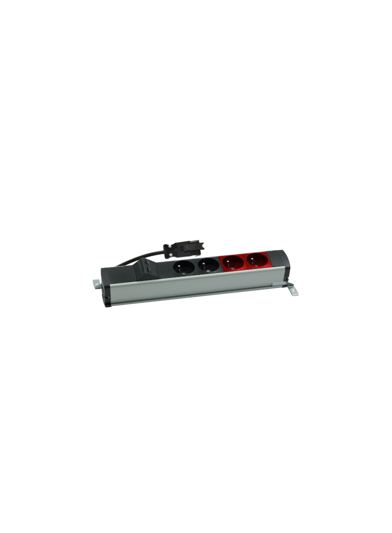 SIMON 480 TS48-120E220K0-40 Listwa standardowa 2 gn. typ E; 2 gn. UPS i płytka 2xRJ45 keystone; złąc