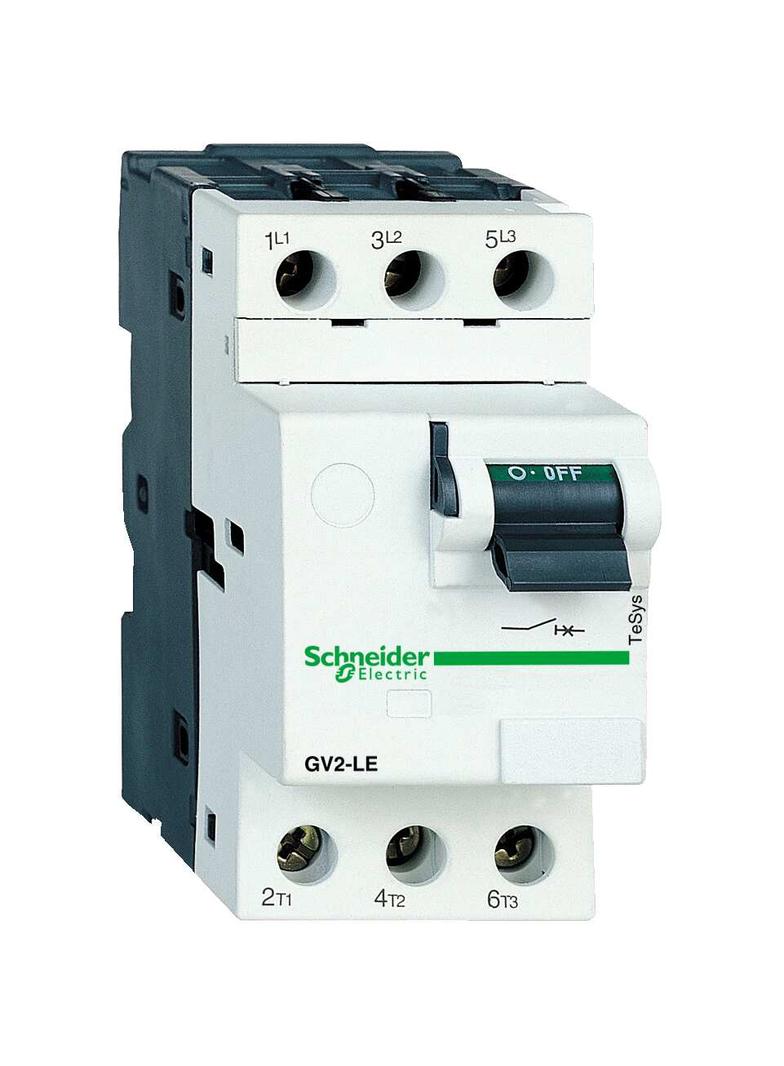 Wyłącznik silnikowy magnetyczny GV2LE napęd dźwigniowy 0,4A