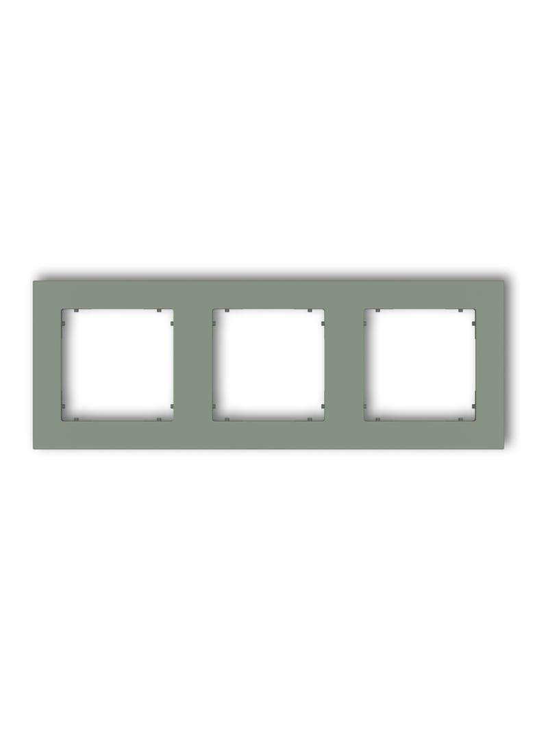 MINI Ramka uniwersalna potrójna kwadratowa z tworzywa szałwiowy