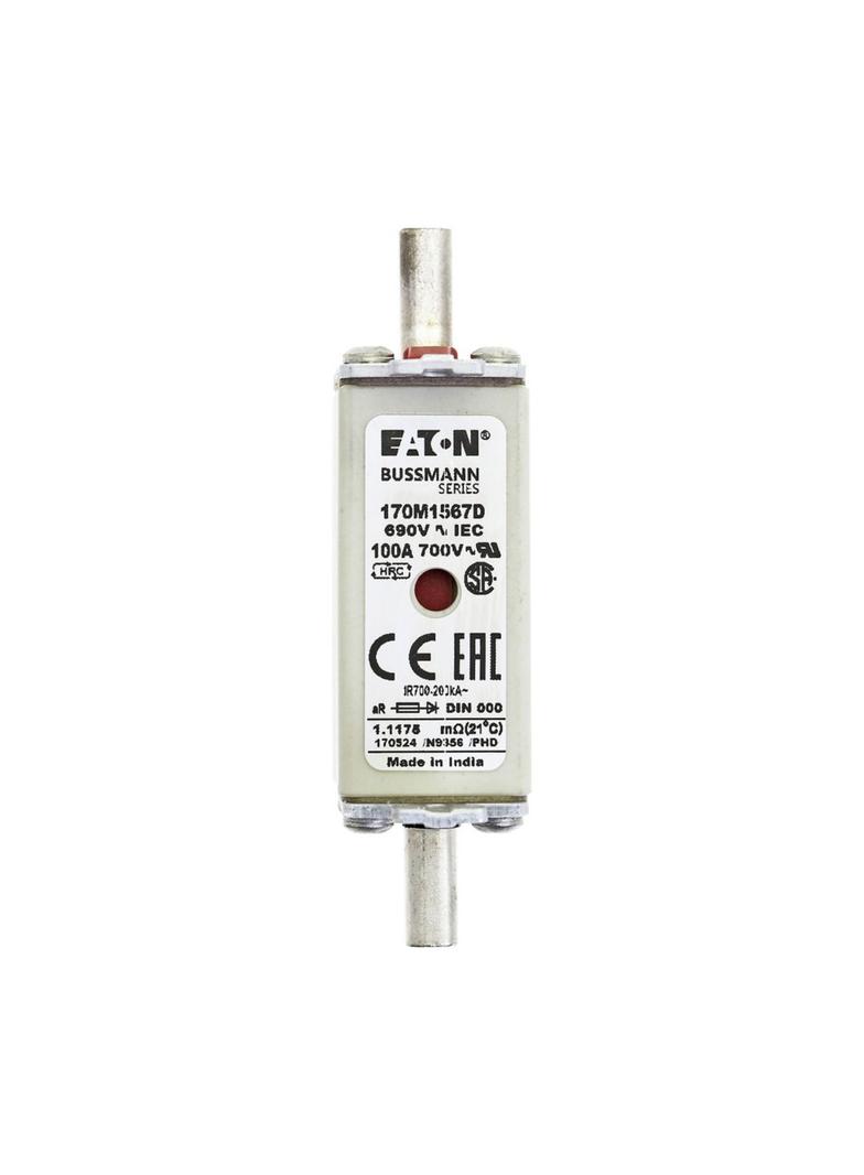 FUSE 100A 690V aR DIN 000 HSDNH Wkładka szybka 100A 690V aR DIN 000 podwójny wskaźnik 170M1567D EATO