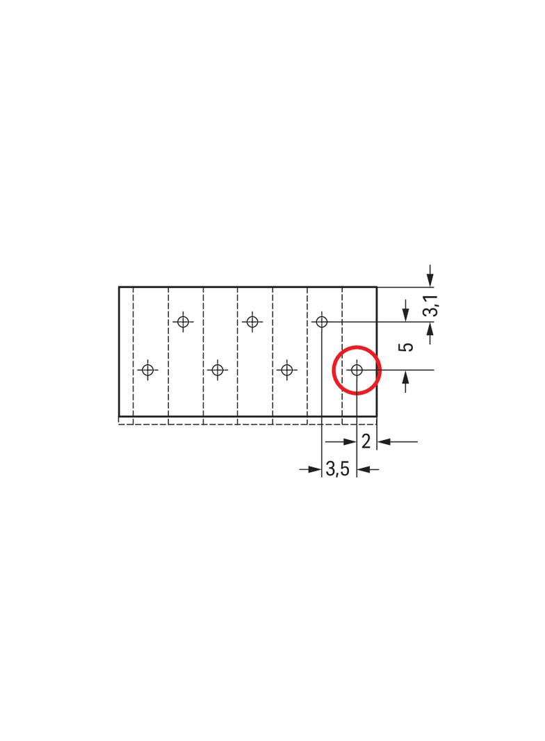 Listwa zaciskowa do płytek drukowanych 4‑biegunowy szara raster 3,5mm 805‑104 /80szt./ WAGO