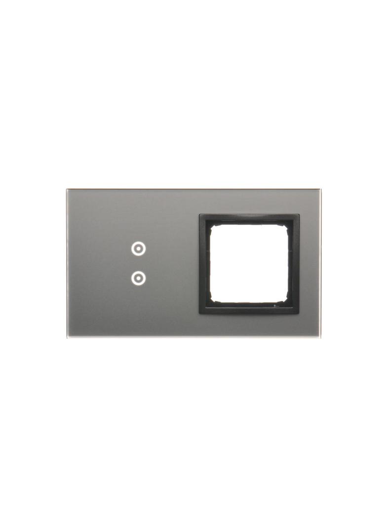 Simon 54 Touch Panel dotykowy S54 Touch 2 moduły 2 pola dotykowe pionowe + 1 otwór na osprzęt S54 burzowa chmura DSTR230/72 KONTAKT
