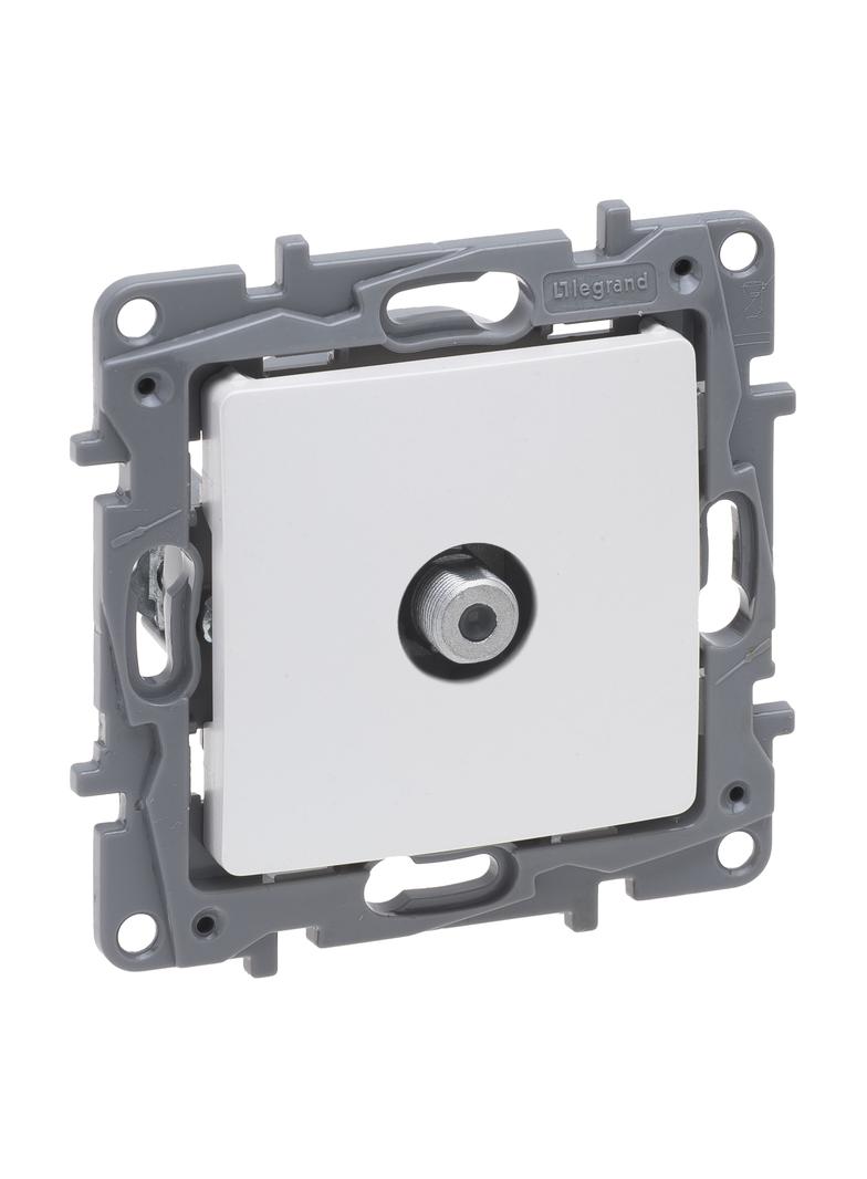 NILOE SELECTION - GNIAZDO TV -  TYPU F  KOŃCOWE DO INSTALACJI TYPU GWIAZDA 1 DB PERŁA, Legrand