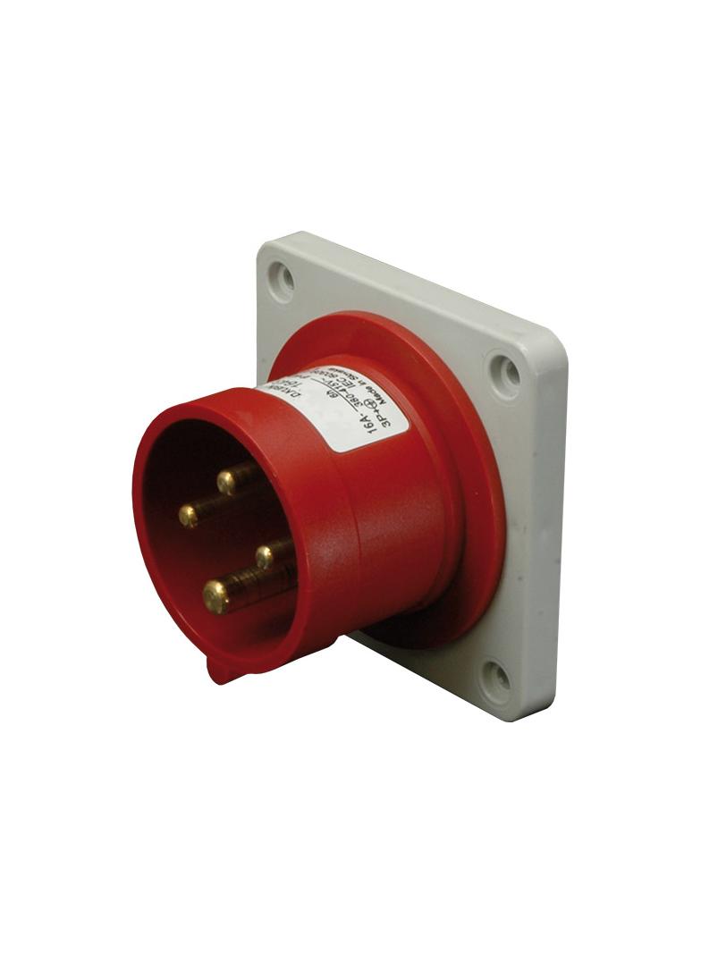 ERRO 3253 - 32A, 400V, 3P+N+PE,Wtyk odbiornikowy prosty ze zwrotnicą faz IP44