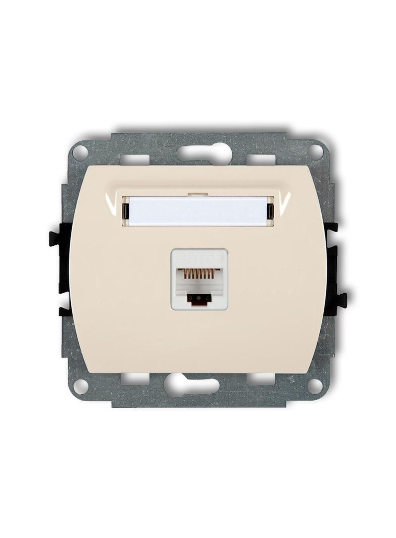 TREND Mechanizm gniazda komputerowego pojedynczego 1xRJ45, kat. 5e, 8-stykowy beżowy