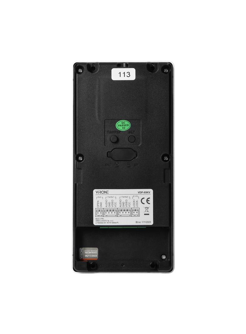 Wideodomofon Dwurodzinny WIFI Domofon breloki 2 monitory 7 cali aplikacja TUYA VDP-69 ORNO