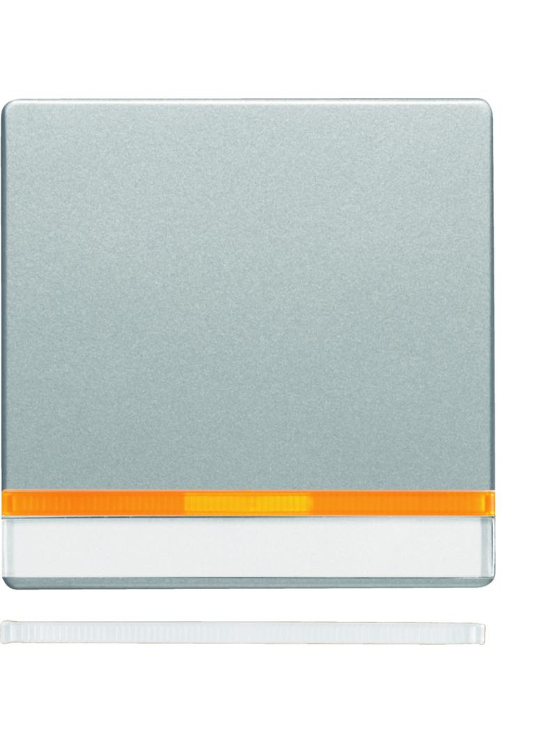 BERKER Q.x Klawisz z 2 dołączonymi soczewkami i z polem opisowym do łącznika 1-klawiszowego aluminiu