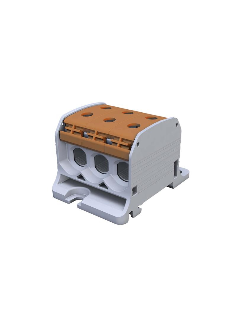 STB 50-3 Złączka szynowa gwintowa Al/Cu 87360 SIMBLOCK brązowy