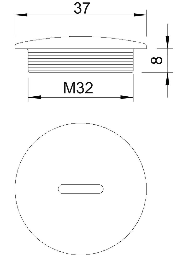 108 M, ZAŚLEPKI GWINTOWANE M32 TWORZ.