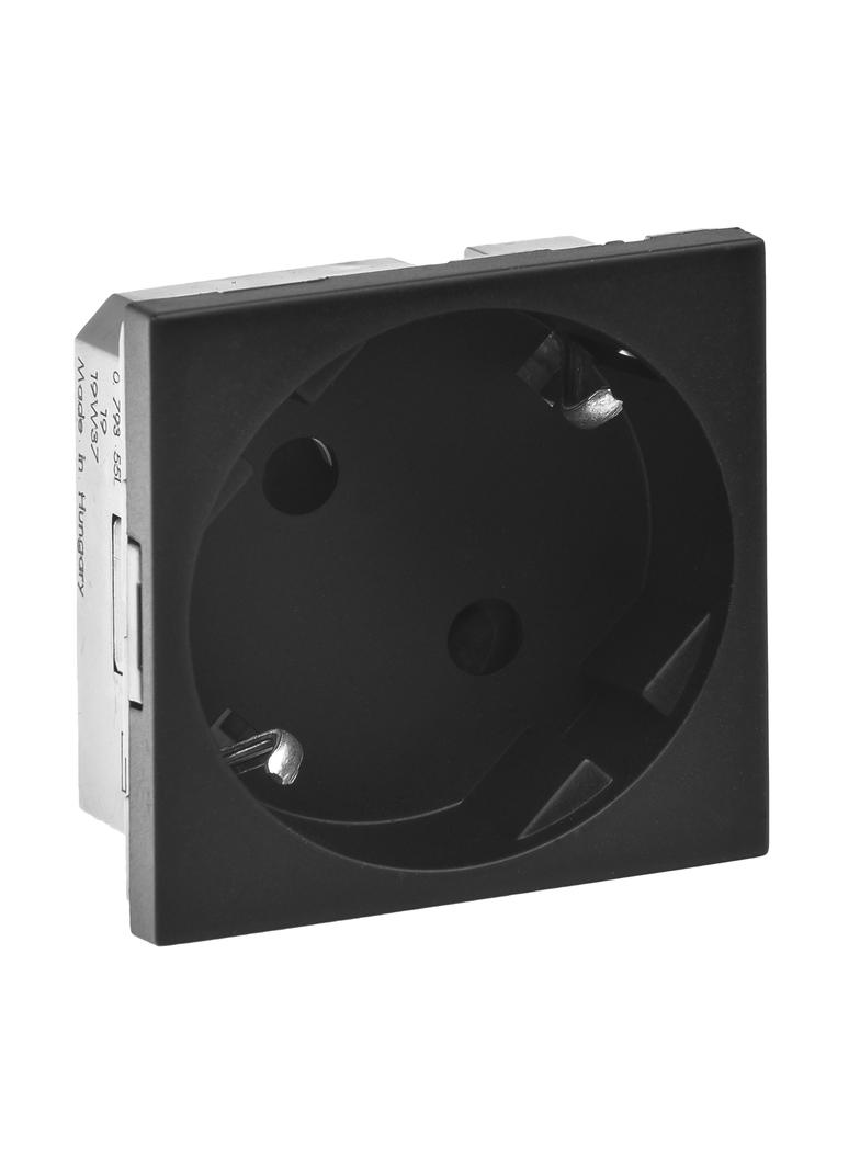 Mosaic - Gniazdo 2P+Z Schuko 16A - 250 V - Kątowe 45 Stopni - Zaciski Automatyczne 079355L LEGRAND