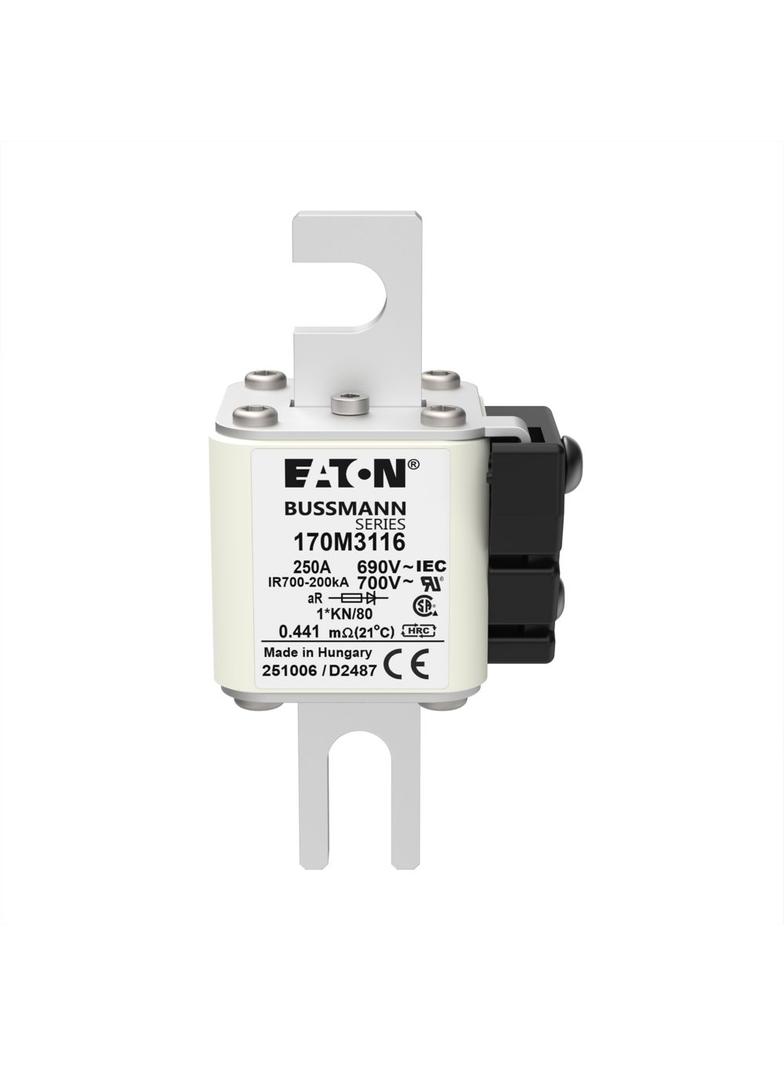 250A 690V 1*KN/80 aR INDICATOR FUSE Wkładka szybka 250A AC 690V compact DIN 1 45x59x104 mm 170M3116