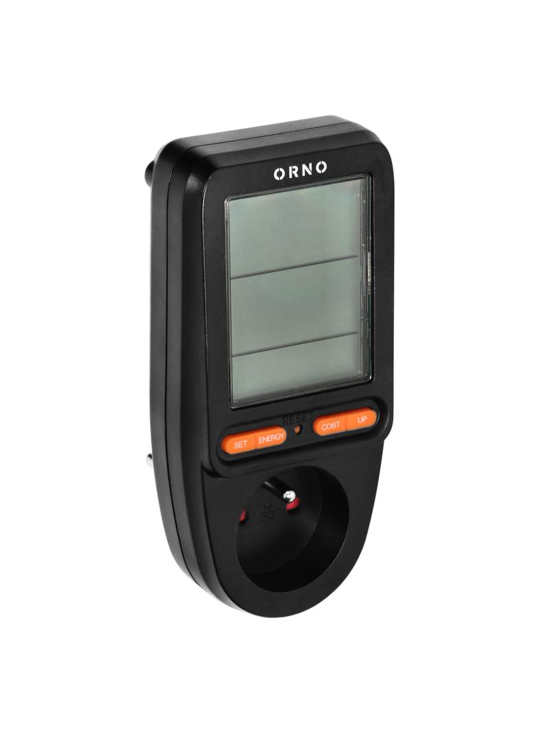 Watomierz, kalkulator energii z wyświetlaczem LCD, czarny OR-WAT-435/B ORNO