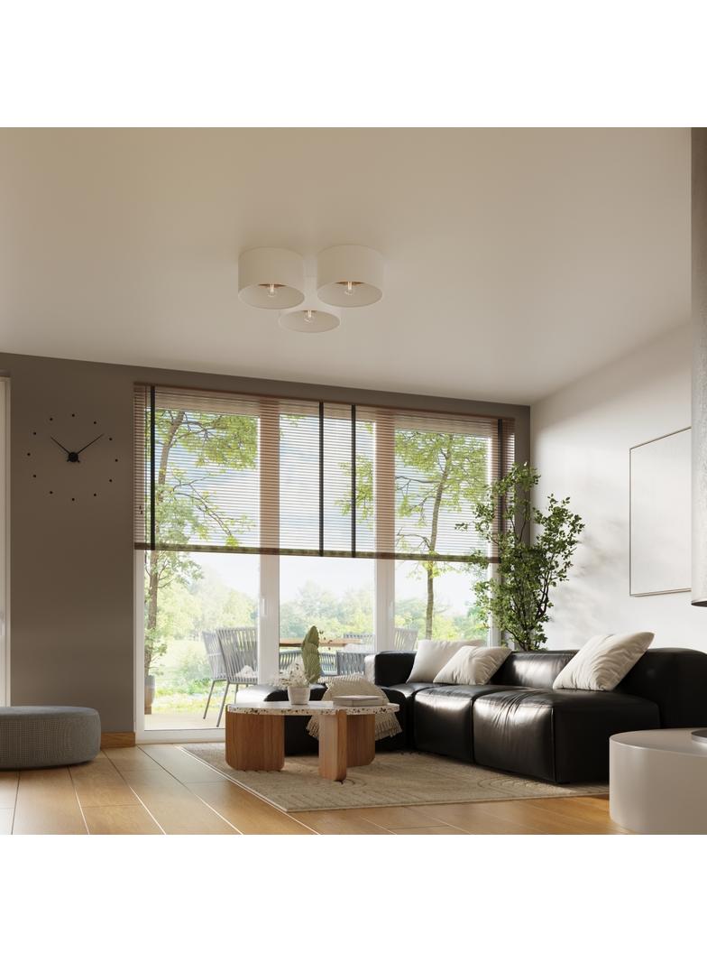 Plafon TELESTO biały/jasny brąz