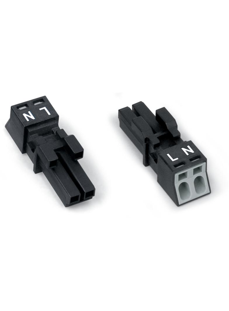 WINSTA MINI gniazdo 2-torowe czarne