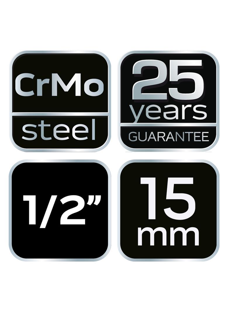 Nasadka udarowa 1/2", 15 x 38mm, Cr-Mo