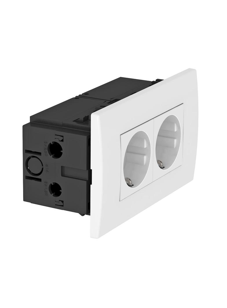 SDE-RW D0RW2, Gniazdo Modul 45 z puszką, podwójne