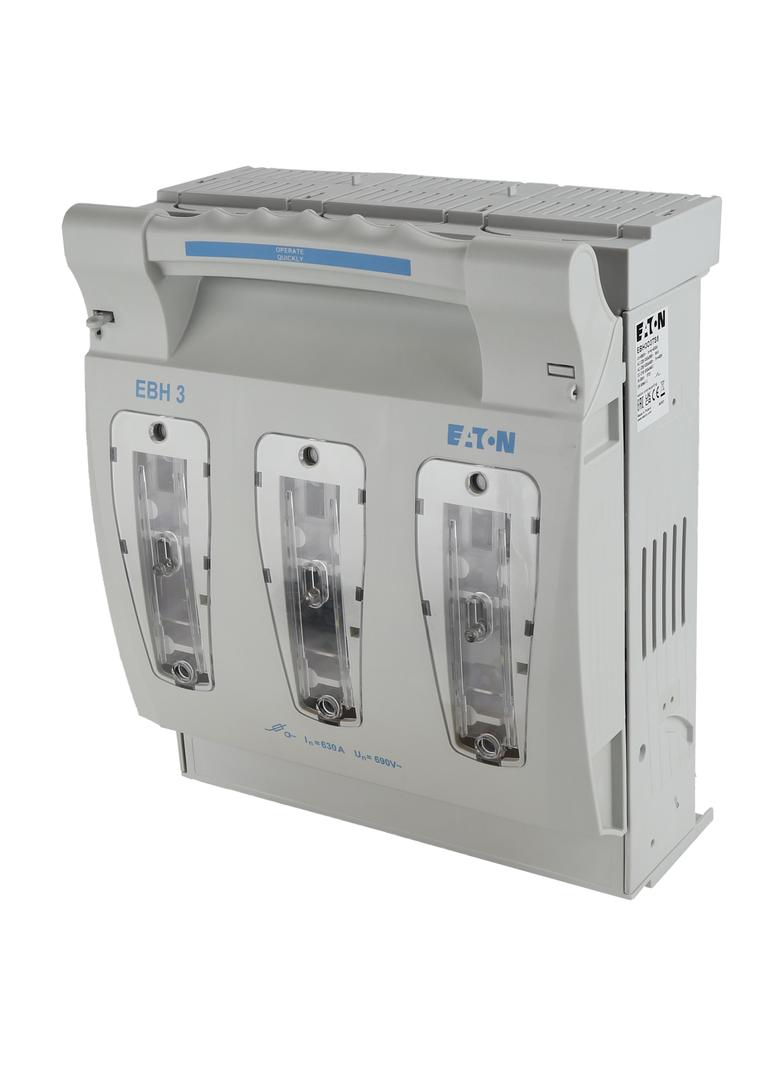 EBH3O3TS8 Rozłącznik bezpiecznikowy poziomy 630A AC 690V NH3 AC22B 3P IEC montaż na płycie, EBH3O3TS