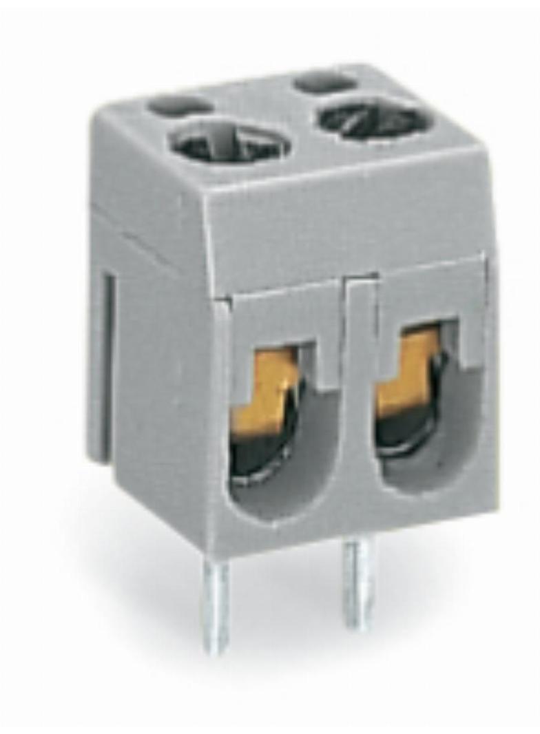 złączka śrubowa do pł. drukowanych 1-torowa szara raster 10 mm