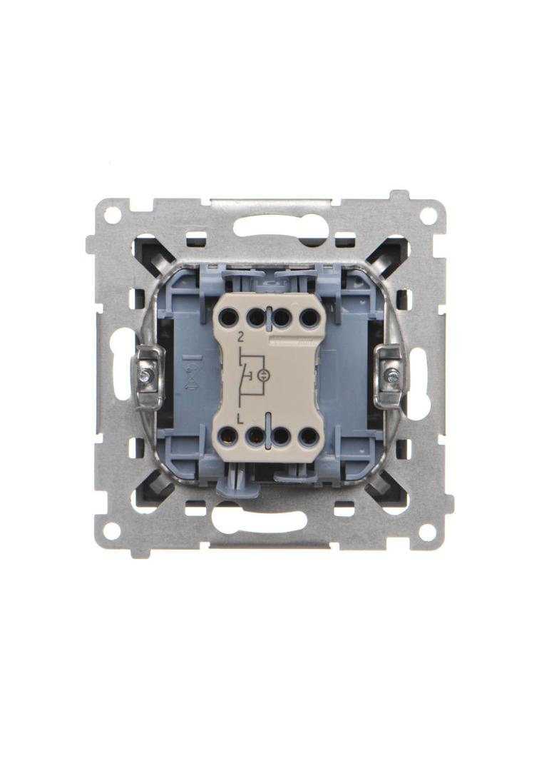 Simon 55 Przycisk zwierny /światło/ z podświetleniem LED szybkozłączka Grafitowy mat