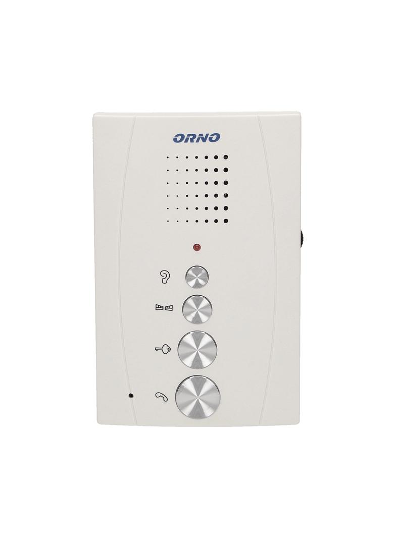 Zestaw domofonowy jednorodzinny z interkomem, bezsłuchawkowy, biały, ELUVIO INTERCOM OR-DOM-RE-920/W ORNO