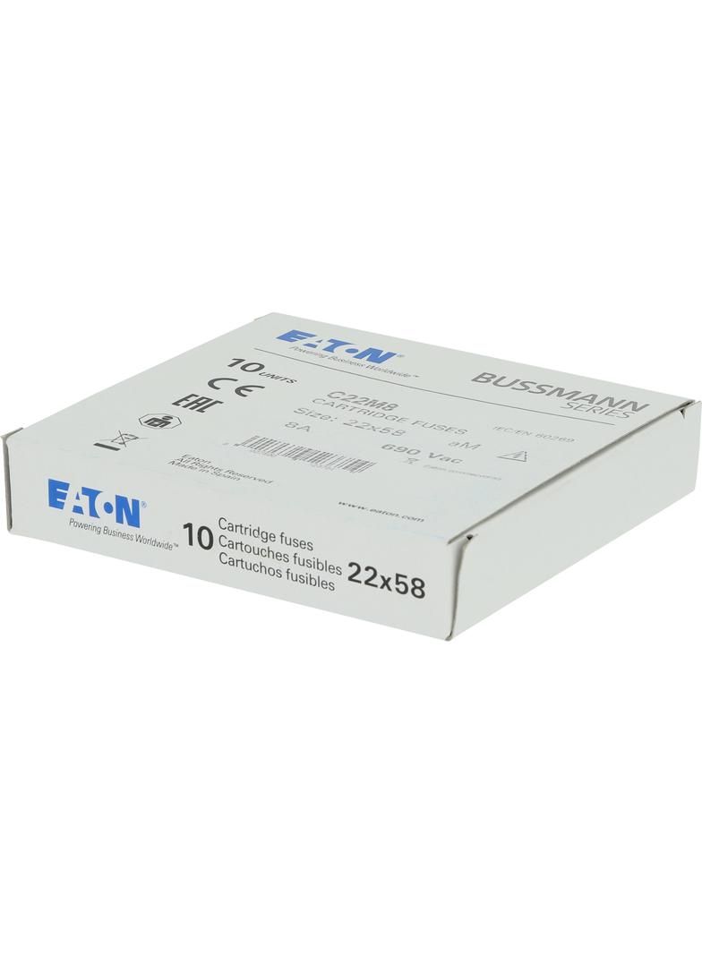 CYLINDRICAL FUSE 22 x 58 8A AM 690V AC Wkładka cylindryczna 22 x 58mm 8A AM 690V AC C22M8 EATON