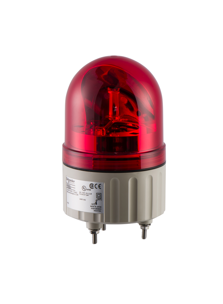 Harmony XVR Lampa wirująca z lustrem bez buczka fi84 czerwona LED 24V AC/DC XVR08B04 Schneider