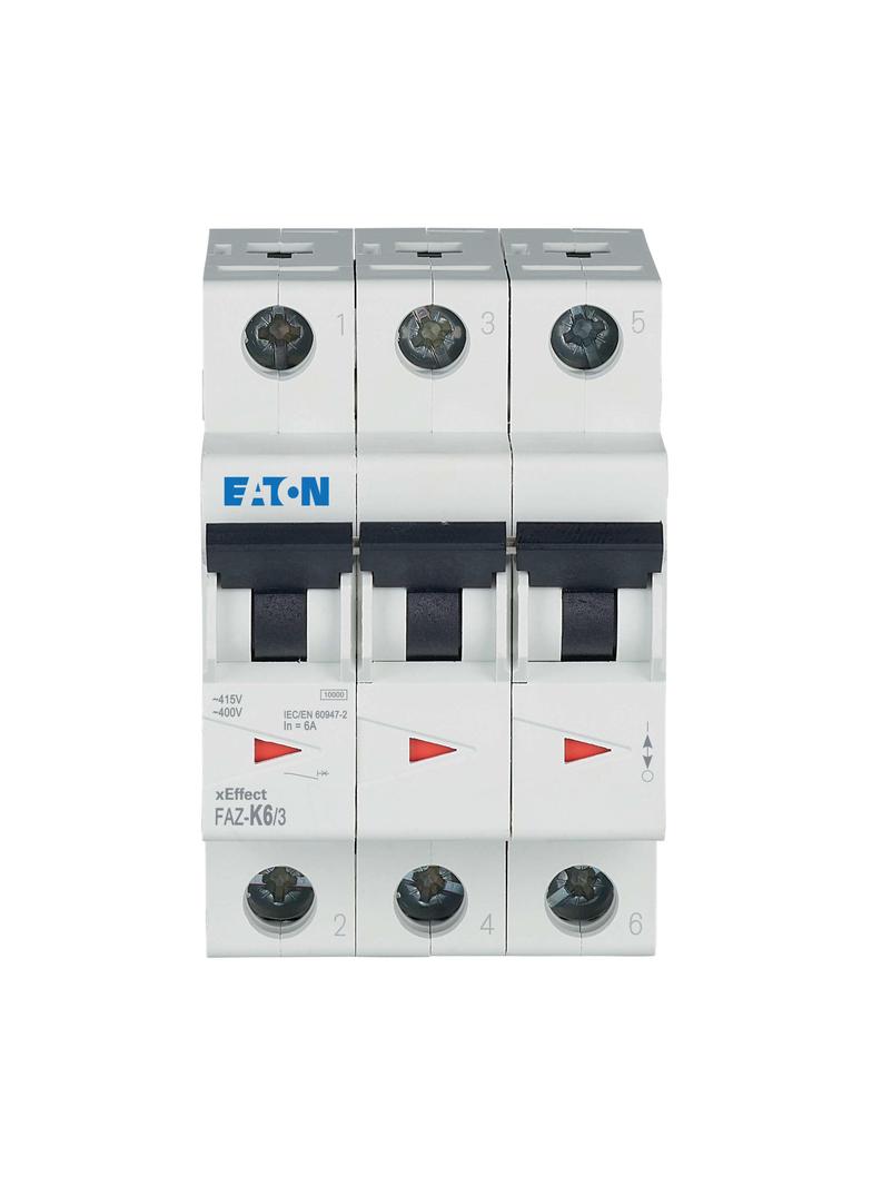 FAZ-K6/3 Wyłącznik nadprądowy 10kA K6A 3P 278907 EATON
