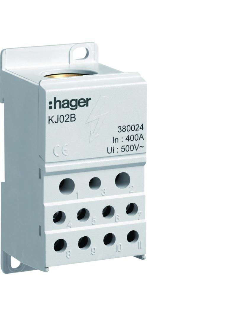 Blok rozdzielczy wieloodejściowy 400A KJ02B HAGER
