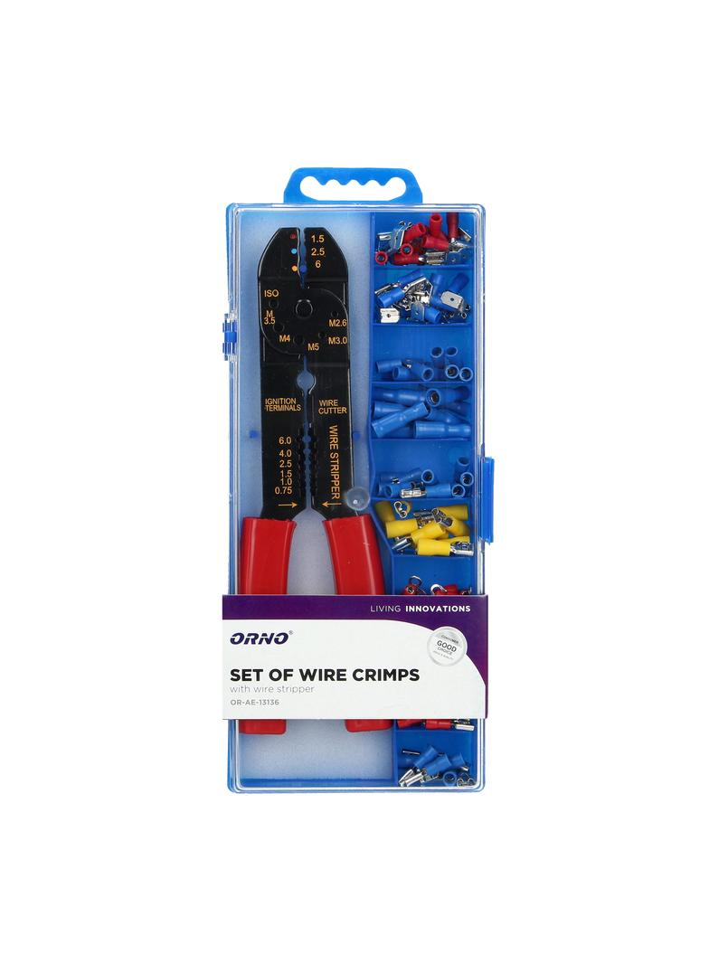 Zestaw tulejek+zaciskarka 10x10 OR-AE-13136 ORNO