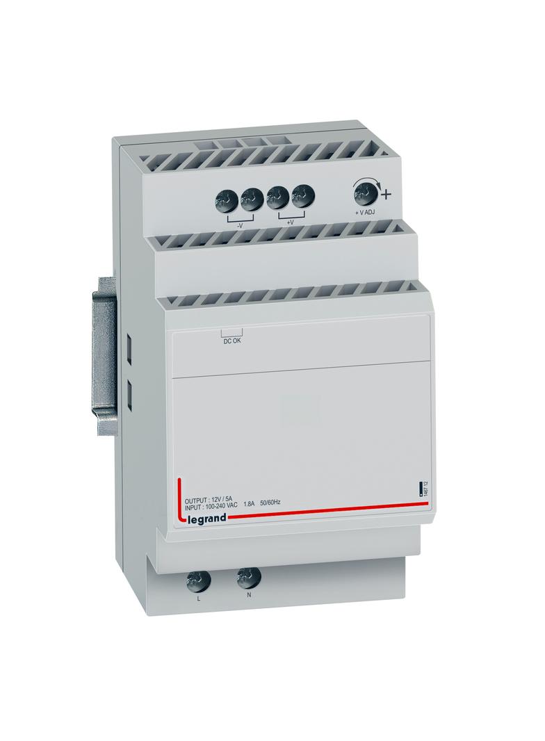 MODUŁOWY JEDNOFAZOWY ZASILACZ IMPULSOWY DC 12V - 54W, Legrand