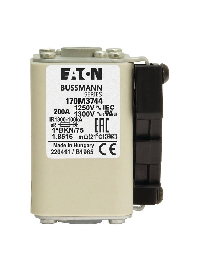 FUSE 200A 1250V 1*FKE/115 AR CU Wkładka szybka 200A AC 1250V rozmiar 1 45x59x156 mm, 170M3744 EATON