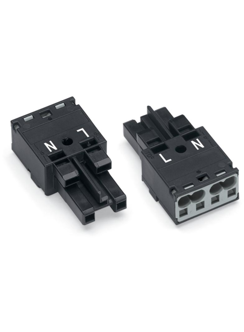 gniazdo 2-torowe czarne kodowanie A