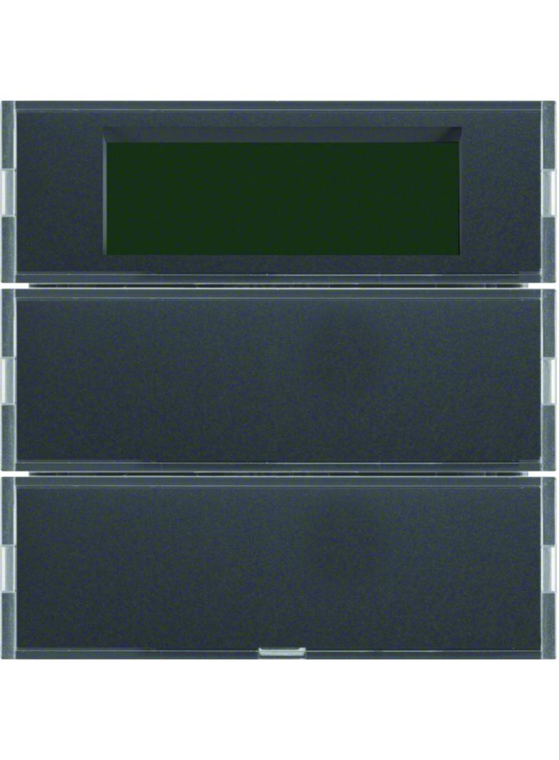 BERKER KNX system B.3/B.7 Przycisk podwójny z regulatorem temperatury i wyświetlaczem do ramki alumi