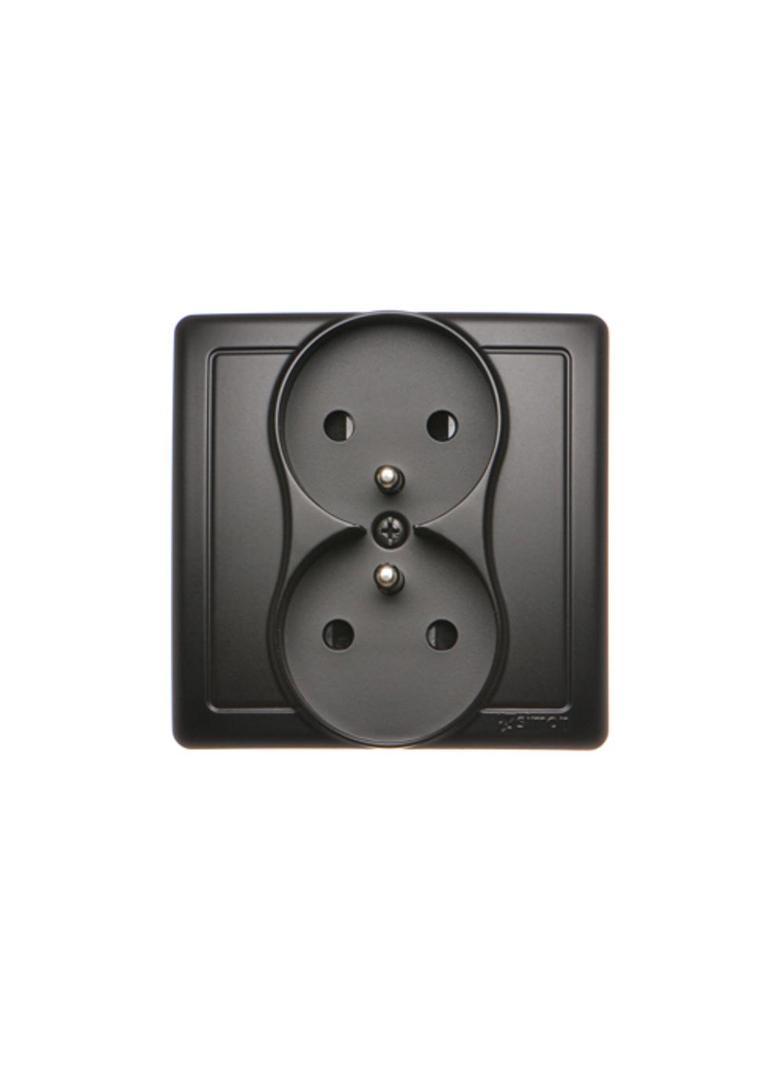 Simon BASIC Gniazdo wtyczkowe z uziemieniem podwójne, monoblok, z przesł.torów prąd BMGZ2Z/49 KONTAKT