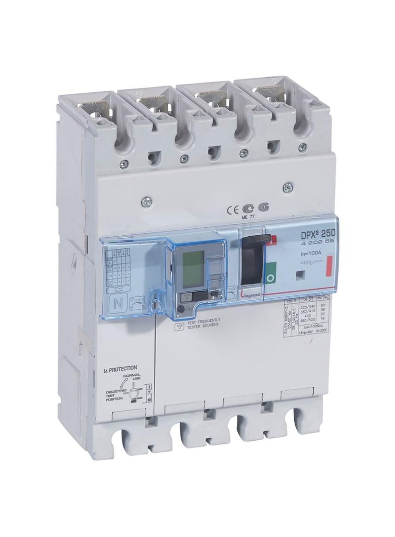 Wyłącznik DPX3 250 Z Zab. R-Pr. 4P 100A 36kA 420255 LEGRAND
