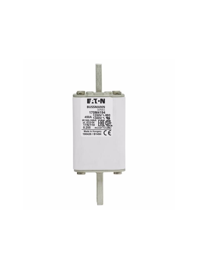 FUSE 450A 1250V 1TN/110 AR CU Wkładka szybka 450A AC 1250V rozmiar 1 53x66x138 mm aR DIN I 170M4194