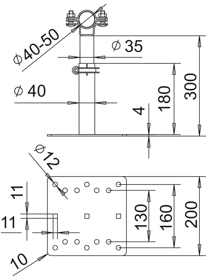 isFang TW200, Wspornik ŚCIENNY