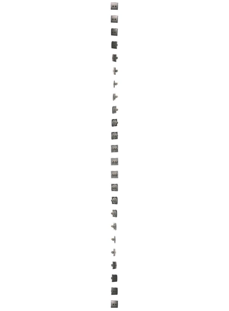 Simon Basic Gniazdo komputerowe RJ45 kategoria 6 podwójne ekranowane z przesłoną przeciwkurzową . Montaż na łapki lub wkręty stal inox BM62E.01/21 KONTAKT