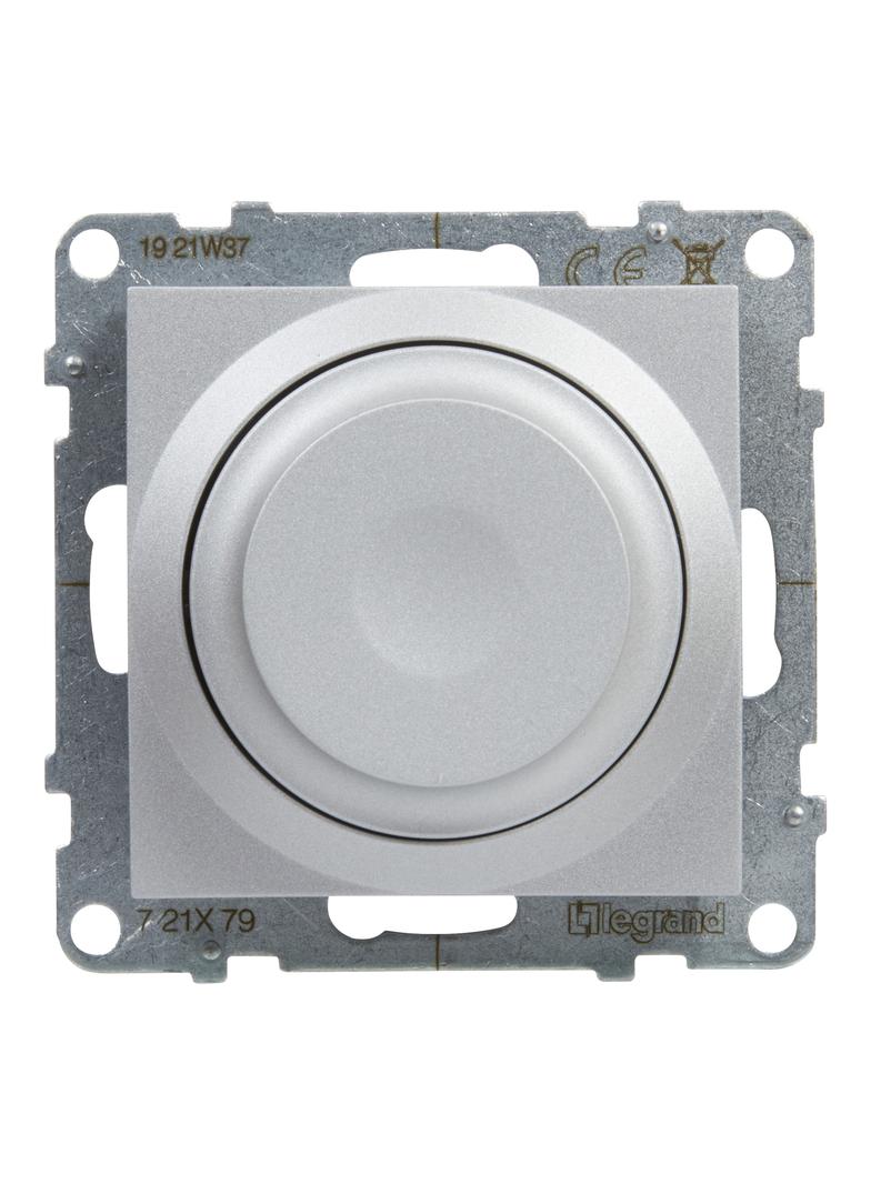 Suno Ściemniacz Obrotowy - 240V - 50 Hz - 5 - 75 W ( 10 Lamp Maks.) Dla Lamp Led Z Opcją Ściemniania - Bez Zacisku Neutralnego Aluminium 721379 LEGRAND