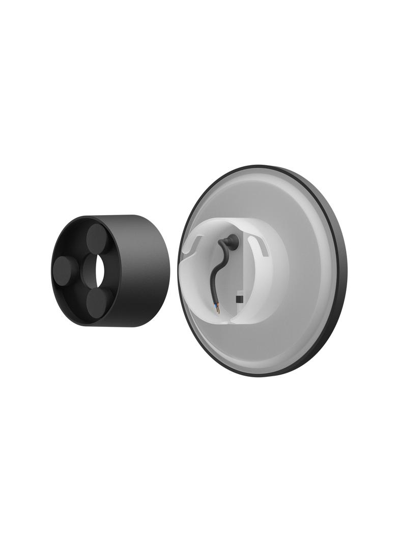 PIATTA 9W CCT 230V IP44 120x47MM CZARNY OKRĄGŁA ELEWACYJNA