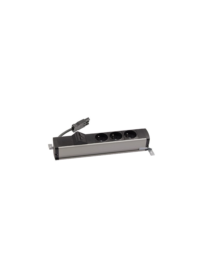 "Simon 480 TS48-110E300K0-40 Listwa standardowa 3 gn. typ E i płytka 2xRJ45 keystone