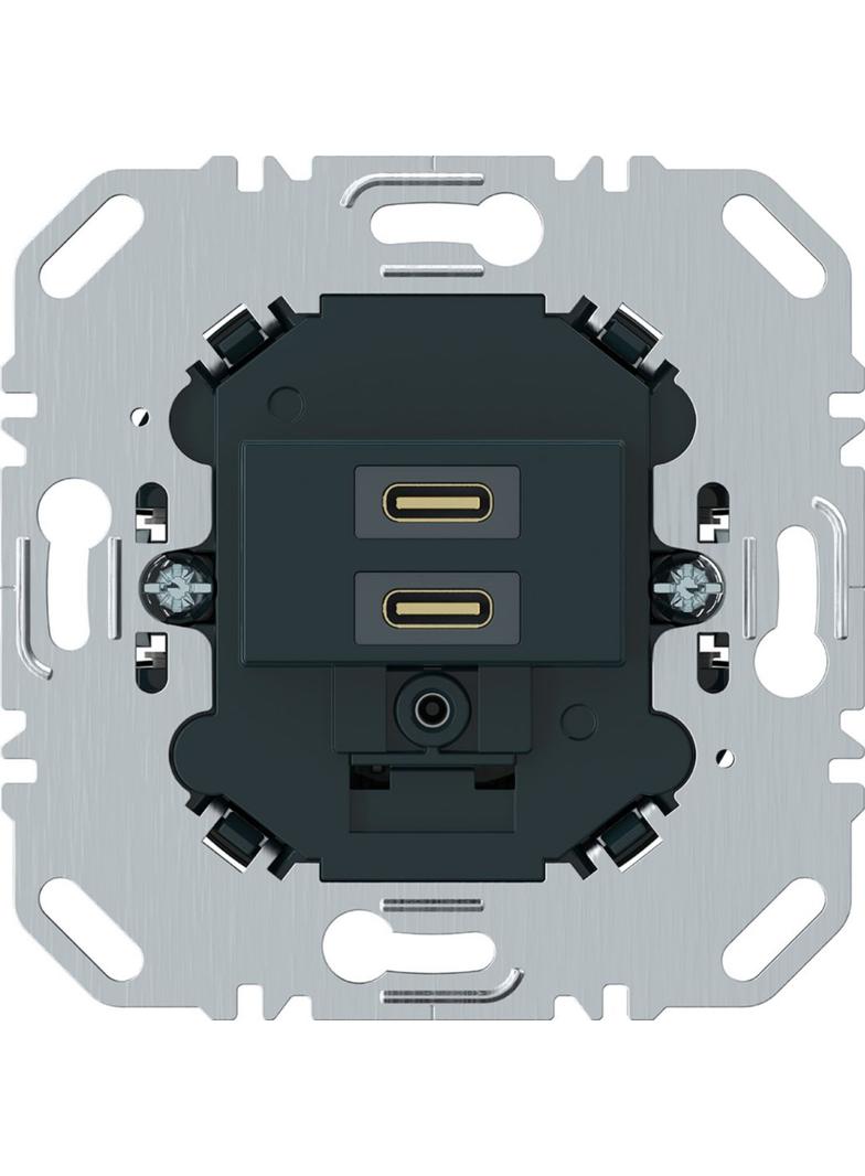 one.platform Mechanizm gniazda ładowania USB C+C /20W PD, antracyt mat