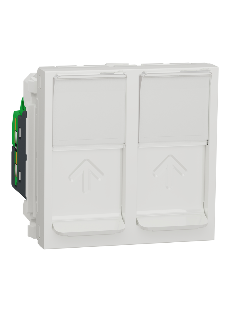 Nowa Unica, Gniazdo 2xRJ45 kat. 5e UTP, białe