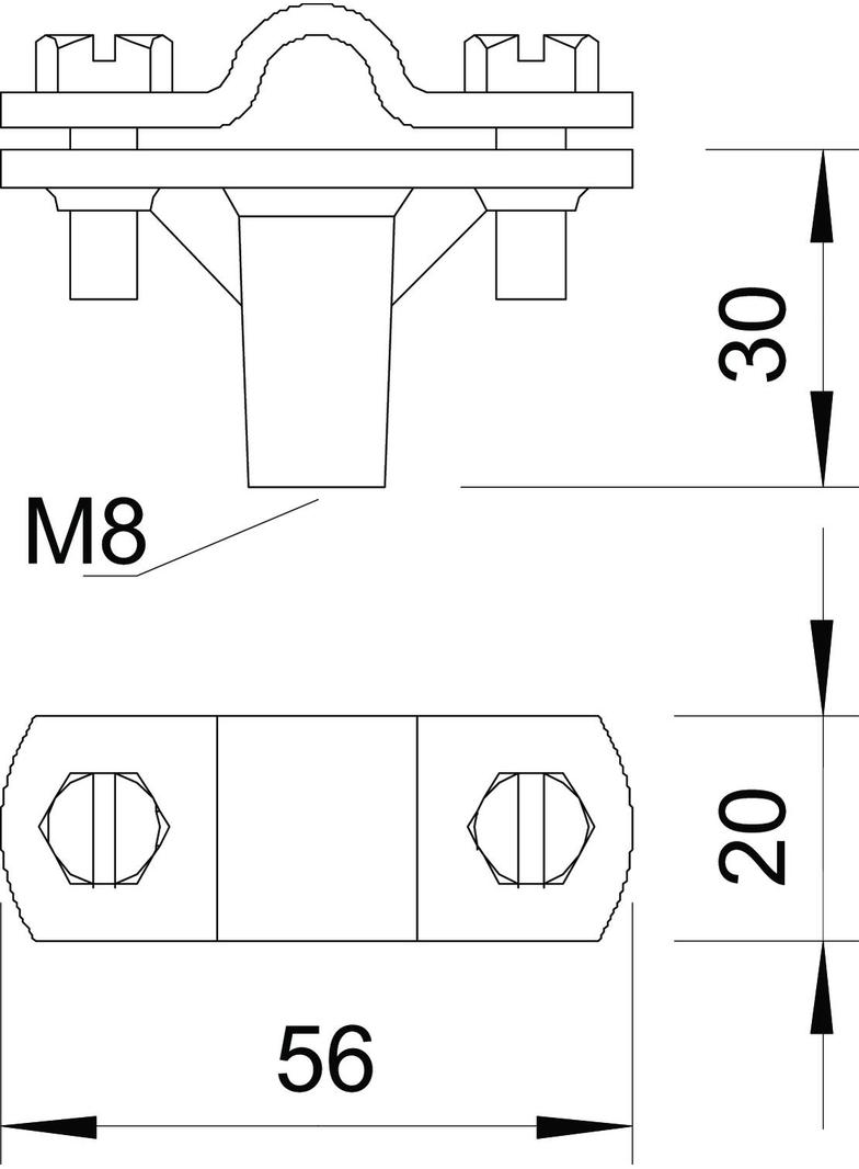 168/DIN-K, UCHWYTY PRZEWODOWE RD8-10 M8