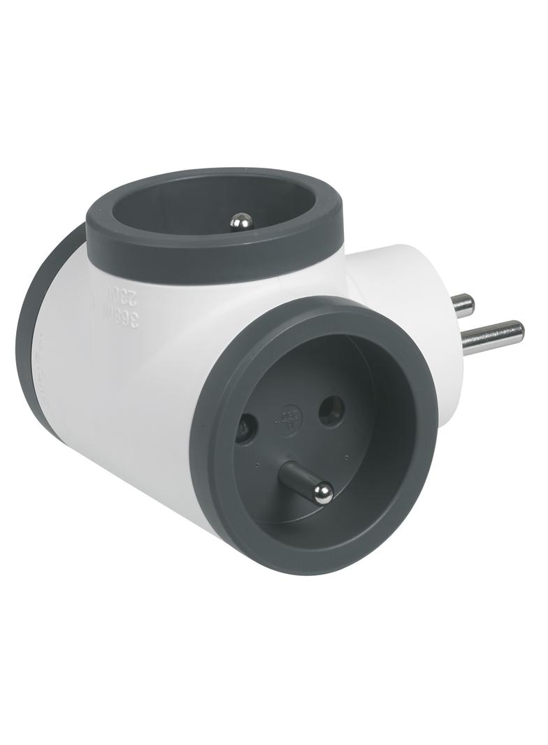 ROZGAŁĘŹNIK 3X2P+Z - BIAŁY/GRAFITOWY, Legrand