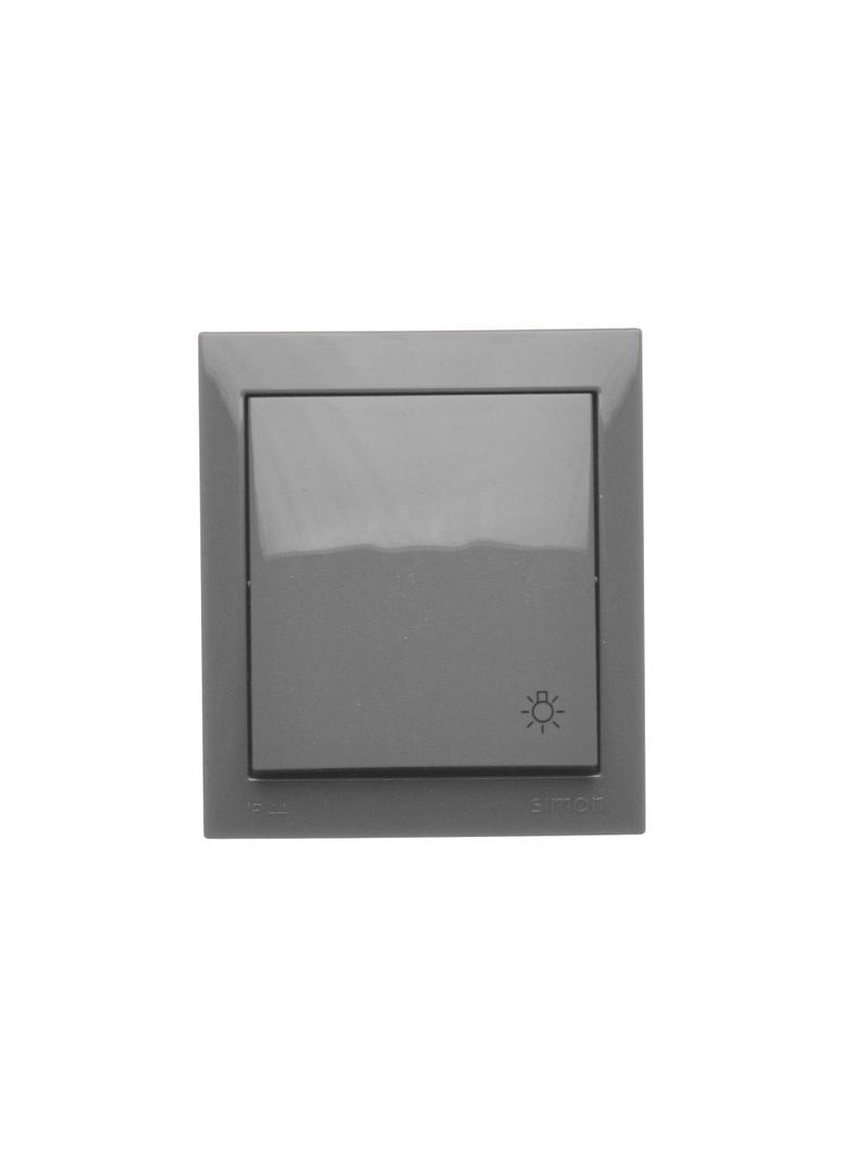 Simon Aquaclick Przycisk światło 10AX 250V zaciski śrubowe, szary